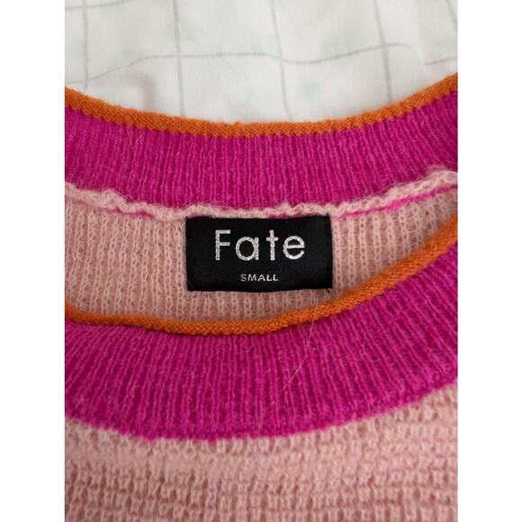 Fate colorblock wool blend stretch knit sweater women's size small - Picture 6 of 11